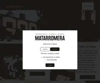 Matarromera.es(Bodega Matarromera) Screenshot