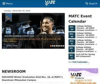Matc.edu(Milwaukee Area Technical College) Screenshot