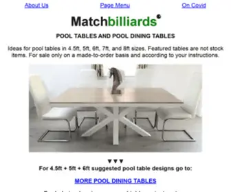 Matchbilliards.co.uk(A made to order table) Screenshot