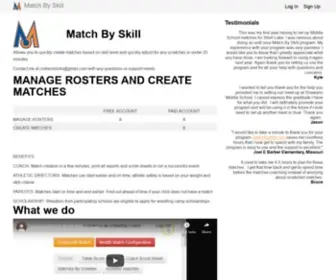 Matchbyskill.com(Match By Skill) Screenshot