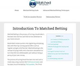 Matchedbettingbasics.com Screenshot