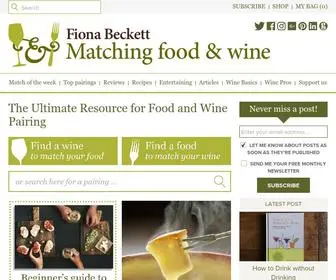 Matchingfoodandwine.com(Matching food and wine) Screenshot