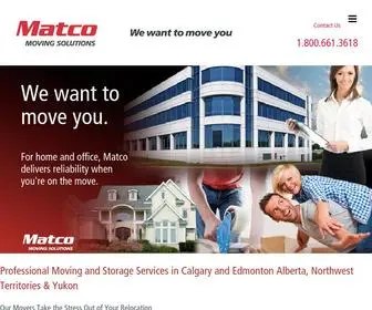 Matco.ca(Matco Moving Solutions) Screenshot