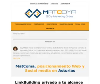 Matcoma.es(Gestion redes sociales) Screenshot