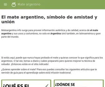 Mateargentino.info(Mate argentino) Screenshot