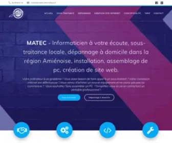 Matec-Informatique.fr(INFORMATICIEN, DEVELOPPEUR WEB, REPARATION, DEPANNAGE, CONCEPTION PC, AMIENS) Screenshot