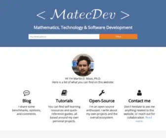 MateCDev.com(Mathematics, Technology & Software Development) Screenshot