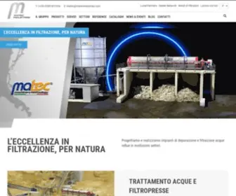 Matecindustries.com(Matec Industries progetta e realizza per vari settori) Screenshot