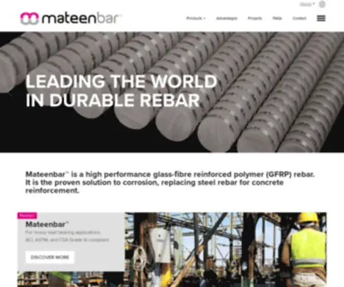 Mateenbar.com(Leaders in durable rebar) Screenshot