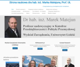 Matejun.pl(Strona naukowa dra hab) Screenshot
