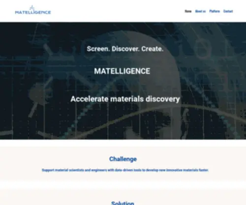 Matelligence.com(Home) Screenshot