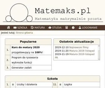 Matemaks.pl(Główna) Screenshot