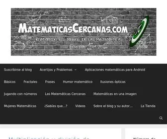 Matematicascercanas.com(El blog que quiere acercar las matemáticas a todo el mundo. (por Amadeo Artacho)) Screenshot
