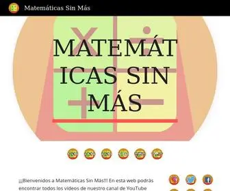 Matematicassinmas.com(Descubre Matemáticas Sin Más) Screenshot