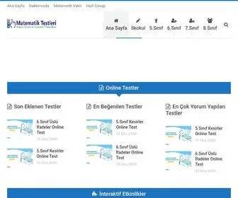 Matematiktestleri.net(Ana Sayfa) Screenshot