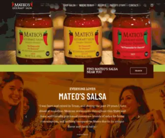 Mateossalsa.com(Mateo's Gourmet Salsa) Screenshot