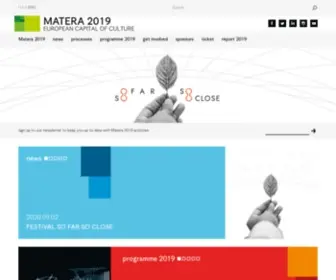 Matera-Basilicata2019.it(Matera Basilicata 2019) Screenshot