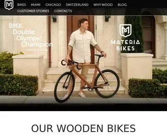 Materiabikes.com(Wooden bicycle manufacturer) Screenshot