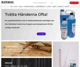 Materialbutiken.se(Din hobbyaffär på nätet) Screenshot