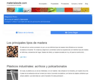 Materialesde.com(La enciclopedia de materiales) Screenshot