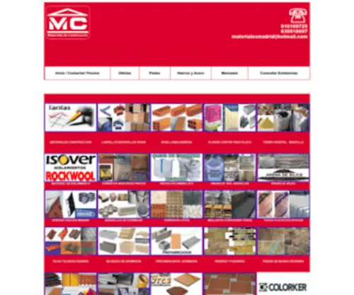 Materialesdeconstruccionmadrid.com(MATERIALES DE CONSTRUCCION MADRID) Screenshot