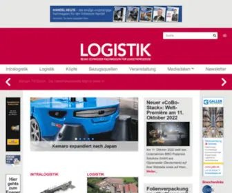 Materialhandling.ch(Logistik-Online | Logistik Online, Logistik und Fördertechnik) Screenshot