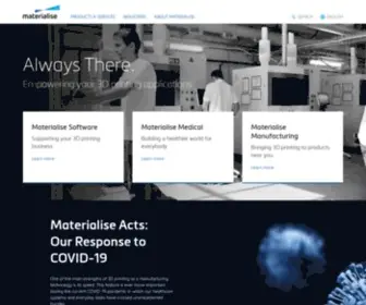 Materialise.com(3D Printing Innovators) Screenshot