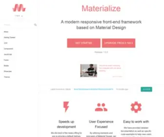 Materializecss.com(Materialize) Screenshot