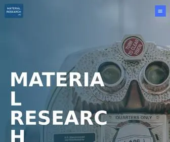 Materialresearch.net(Open access research to protect human rights and fulfill human needs) Screenshot