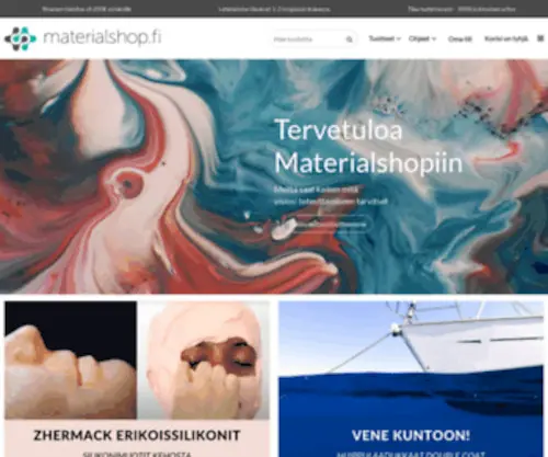 Materialshop.fi(Verkkokauppa harrastajille ja ammattilaisille) Screenshot