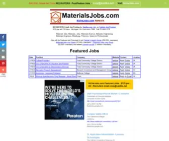 Materialsjobs.com(Focuses on helping materials engineering professionals find their next career at a business or institution) Screenshot