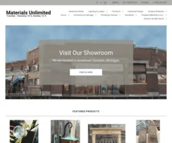 Materialsunlimited.com(Materials Unlimited Antiques) Screenshot