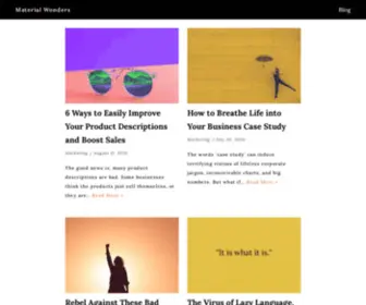 Materialwonders.com(Material Wonders) Screenshot