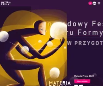 Materiaprima.pl(Materia Prima Międzynarodowy Festiwal Teatru Formy) Screenshot
