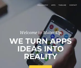 Materiup.com(We turn apps ideas into reality) Screenshot