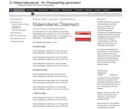 Materndienste.de(Garantierter Presseerfolg in Österreich) Screenshot