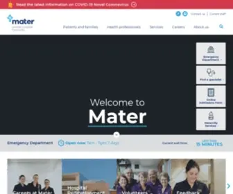 Matertsv.org.au(Mater Townsville) Screenshot