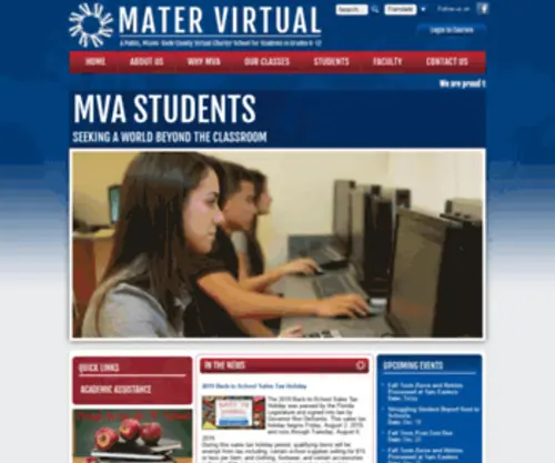 Matervirtual.com(Learn more about how Mater Academy Virtual) Screenshot