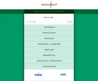 Matesfacil.com(EJERCICIOS RESUELTOS DE MATEMATICAS) Screenshot