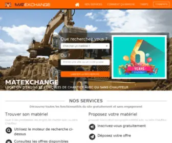 Matexchange.fr(Matexchange location d'engins de chantier avec ou sans chauffeur) Screenshot