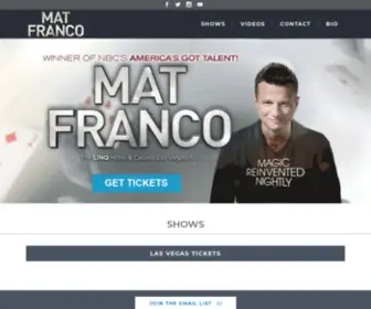 Matfranco.com(Mat Franco) Screenshot