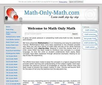 Math-Only-Math.com(Math Only Math) Screenshot