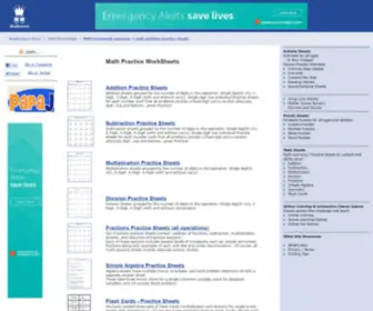 Math-Sheets.com(Free Printable Math Worksheets) Screenshot