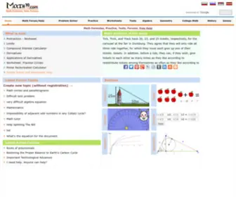 Math10.com(Practice, Tests, Forum/Free Help) Screenshot