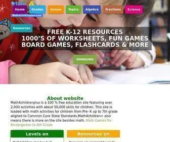 Math4Childrenplus.com(Math and science for kids) Screenshot