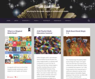 Mathbookmagic.com(Searching for the wonder and joy of mathematics in books) Screenshot