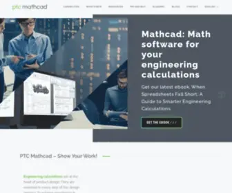 Mathcad.com(Mathcad is engineering math software) Screenshot