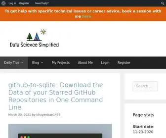 Mathdatasimplified.com(Data Science Simplified) Screenshot