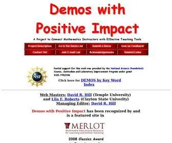 Mathdemos.org(Demos with Positive Impact) Screenshot