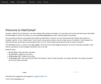 Mathdetail.com(MathDetail) Screenshot